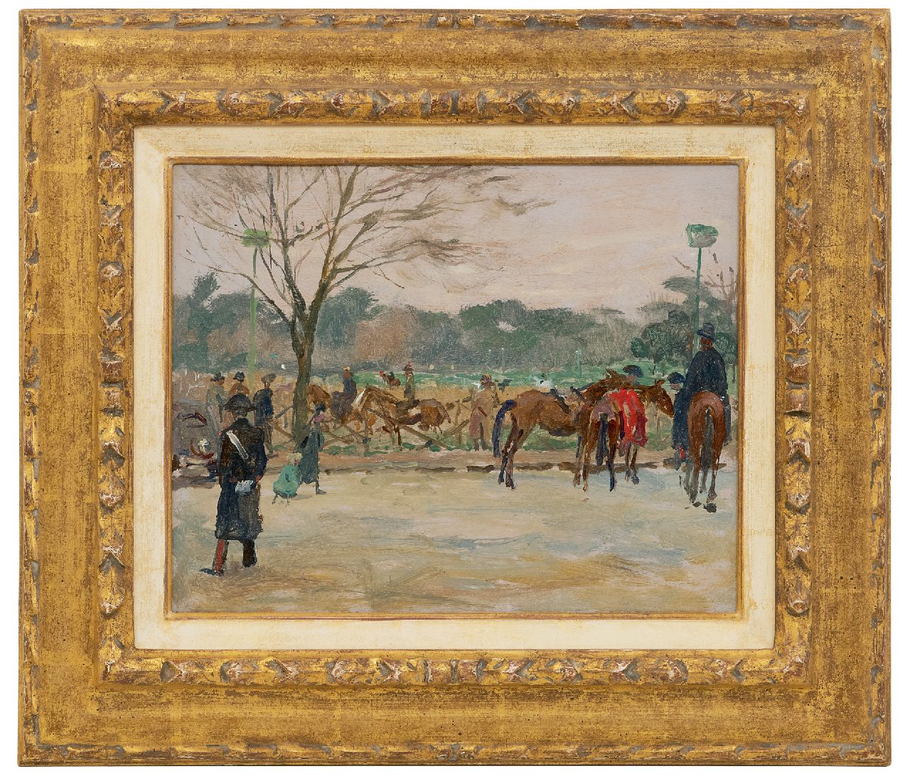 Wolter H.J. | Hendrik Jan 'Henk' Wolter | Paintings offered for sale | Galoppatoio, Villa Borghese, Rome, oil on board 21.2 x 26.5 cm, signed verso Wolter H.J. | Hendrik Jan 'Henk' Wolter | Paintings offered for sale | Galoppatoio, Villa Borghese, Rome, oil on board 21.2 x 26.5 cm, signed verso