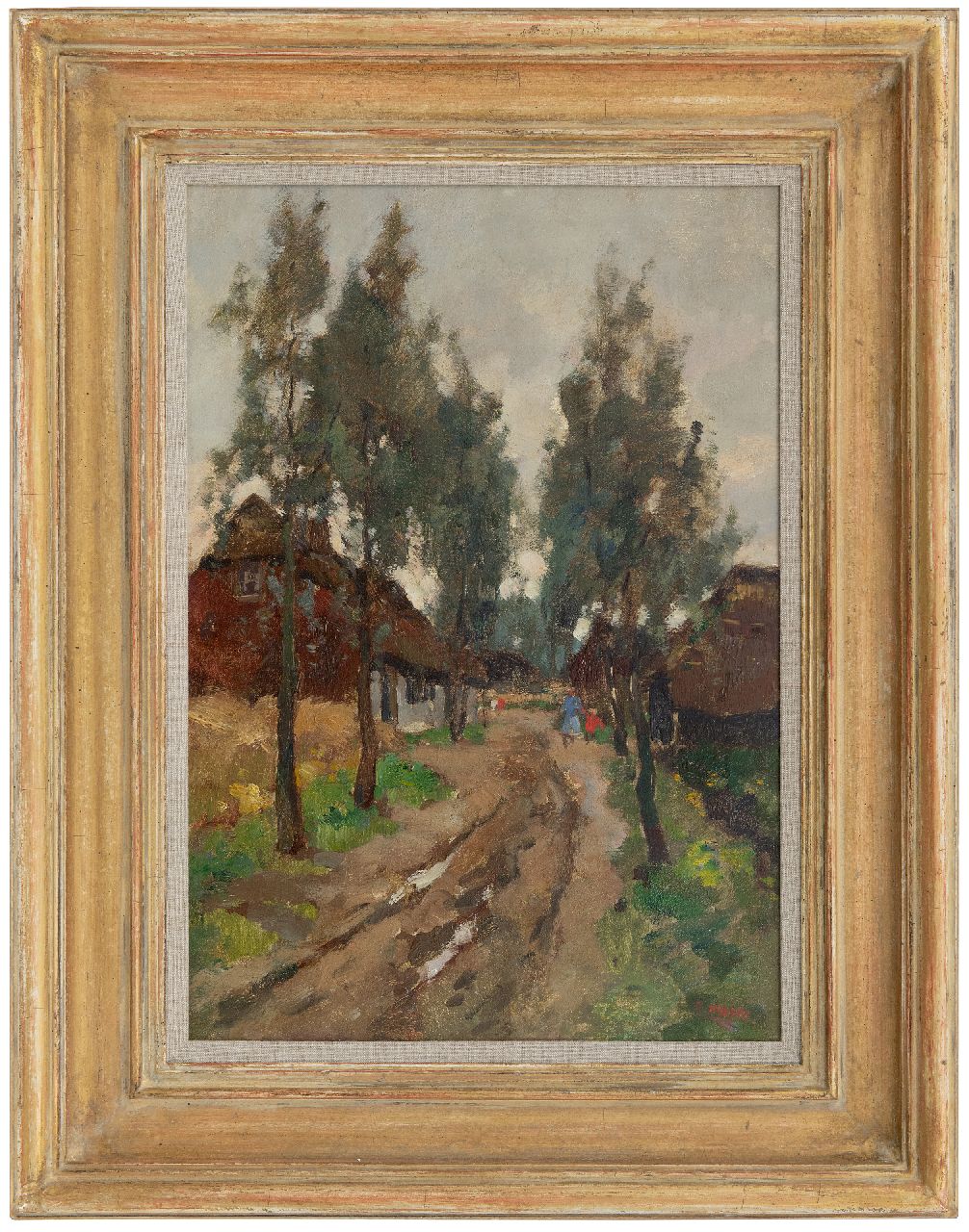 Noltee B.C.  | Bernardus Cornelis 'Cor' Noltee | Paintings offered for sale | A village road with mother and child, oil on canvas 50.2 x 35.1 cm, signed l.r.