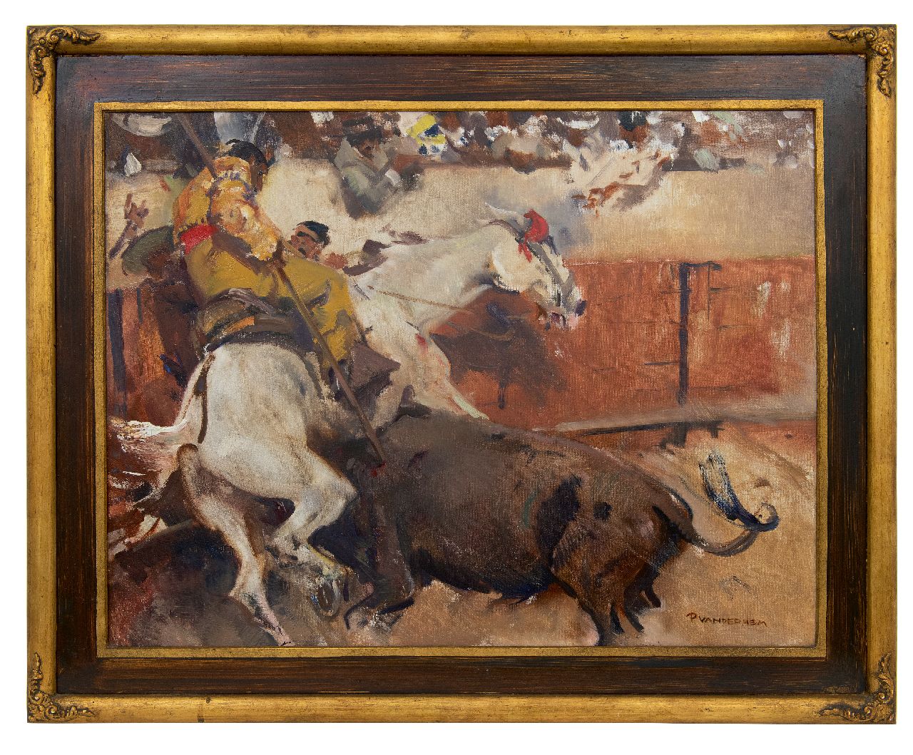 Hem P. van der | Pieter 'Piet' van der Hem, A bullfight, Madrid, oil on canvas 50.3 x 65.2 cm, signed l.r. and painted ca. 1914