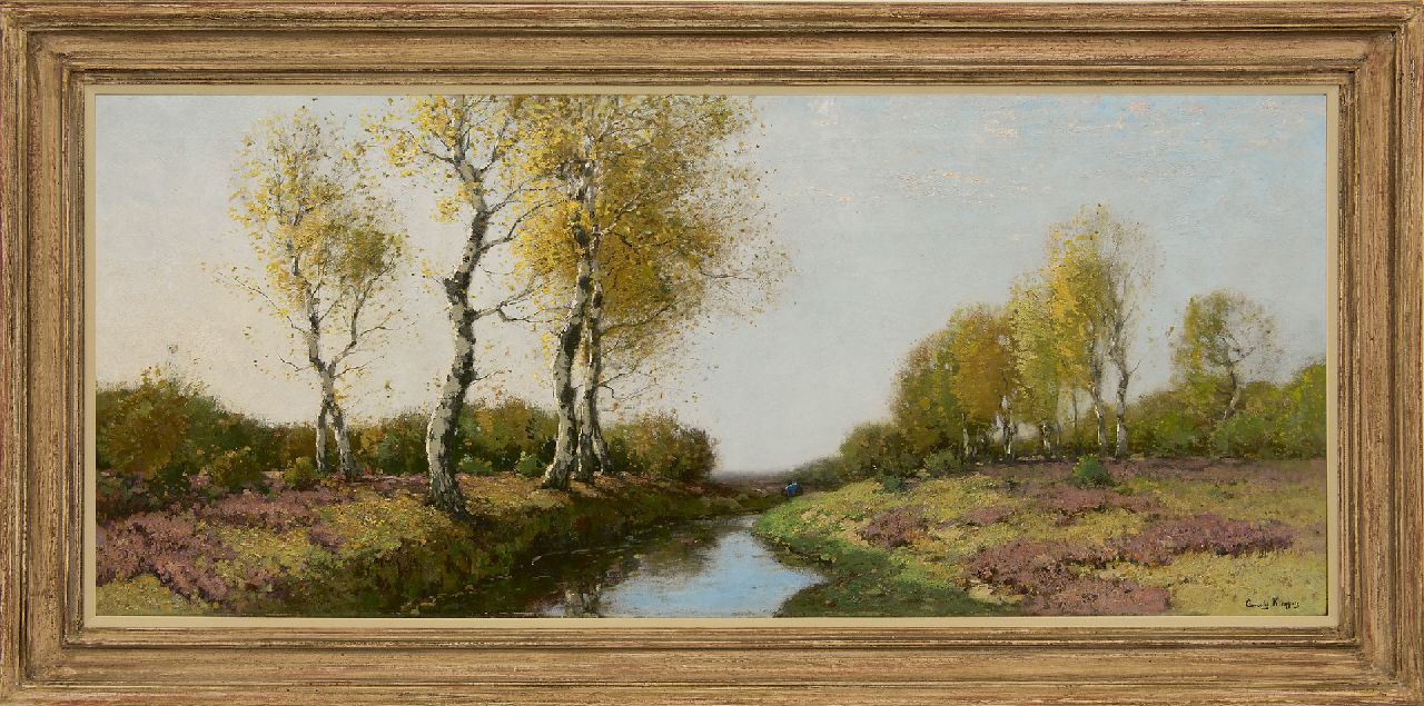 Kuijpers C.  | Cornelis Kuijpers, Heath with birches, oil on canvas 57.3 x 133.2 cm, signed l.r.