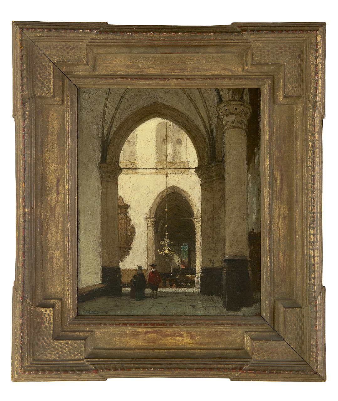 Bosboom J.  | Johannes Bosboom, The St. Laurens Church, Alkmaar, oil on panel 32.2 x 25.3 cm, signed l.l.