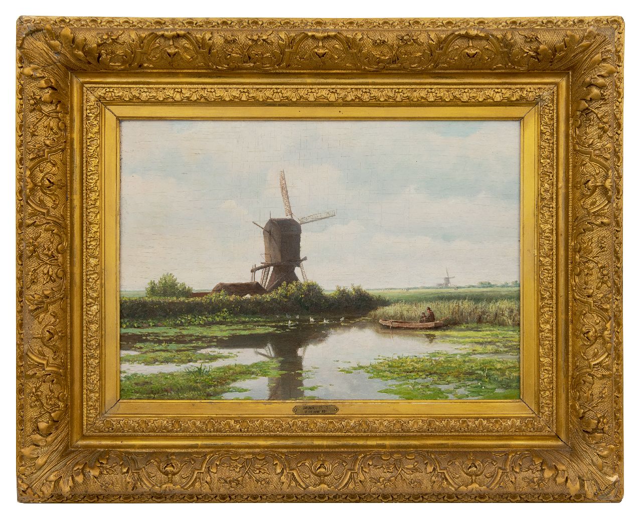 Gabriel P.J.C.  | Paul Joseph Constantin 'Constan(t)' Gabriel | Paintings offered for sale | Windmill in a Dutch polder landscape, oil on panel 41.6 x 57.1 cm, signed l.l. and painted ca. 1866