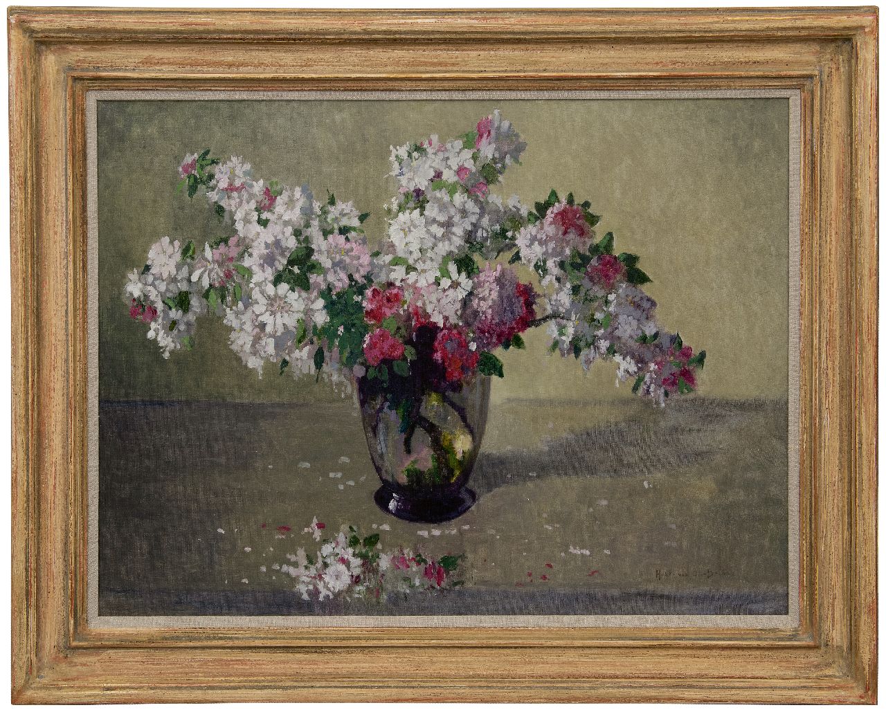 Os-Delhez (Hendrik van Os) H. van | Hendrik 'Henri' van Os-Delhez (Hendrik van Os) | Paintings offered for sale | Apple blossom, oil on canvas 59.9 x 79.8 cm, signed l.r.