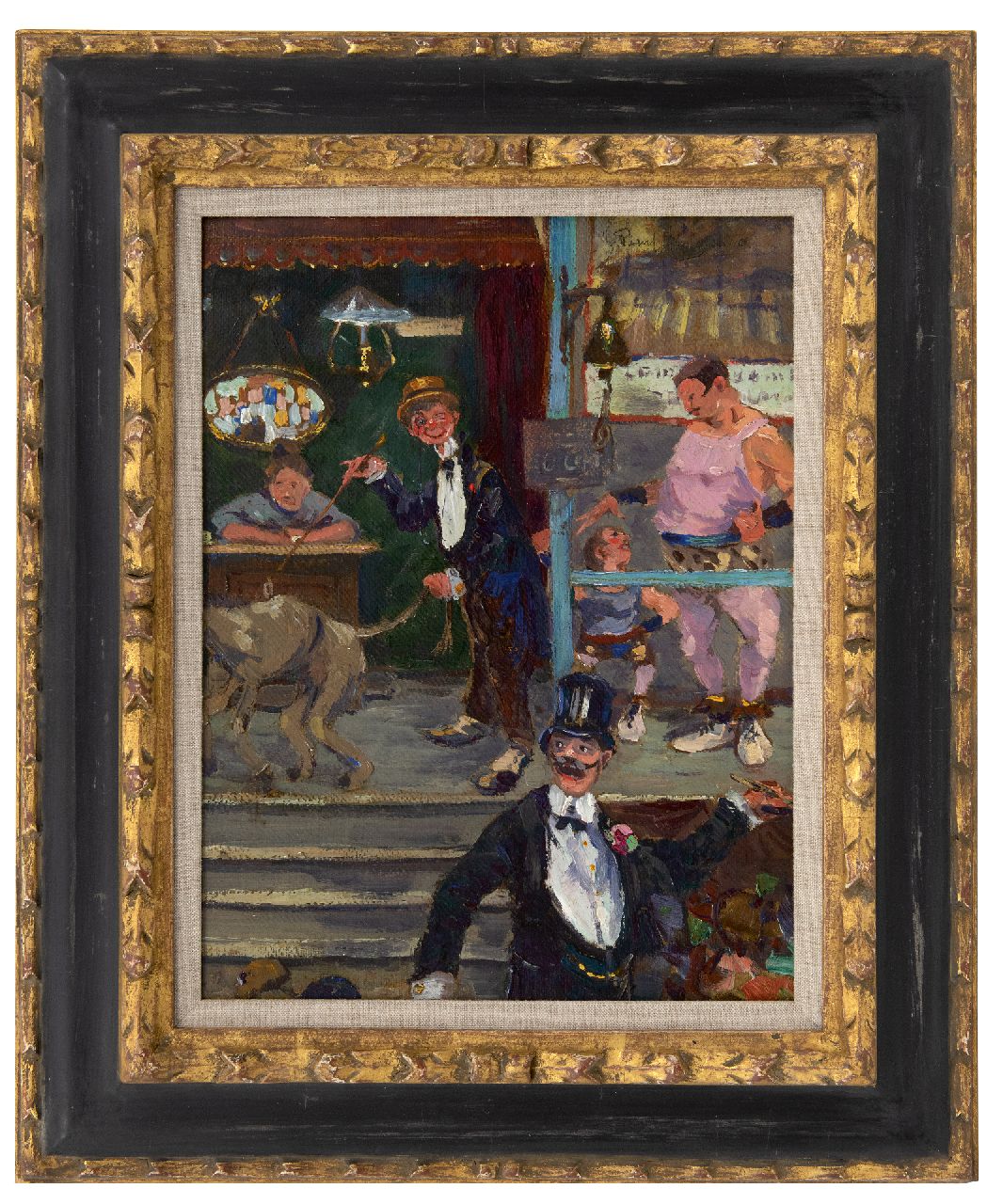 Hagemans P.  | Paul Hagemans, At the fair, oil on painter's board 35.0 x 27.2 cm, signed u.r.