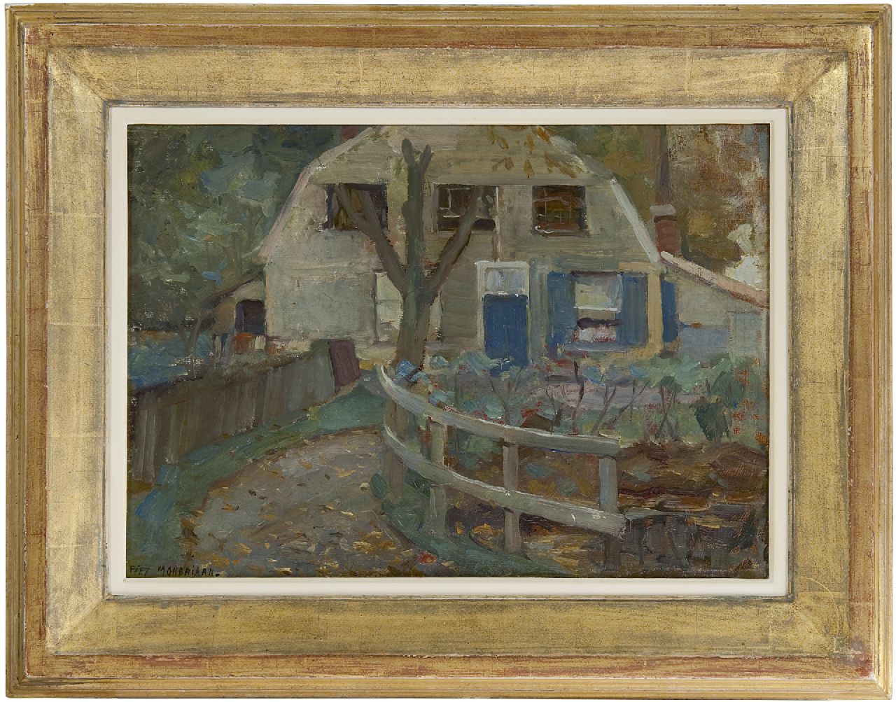 Mondriaan P.C.  | Pieter Cornelis 'Piet' Mondriaan, A small farmhouse, oil on canvas 32.7 x 46.2 cm, signed l.l. and ca. 1905-1907