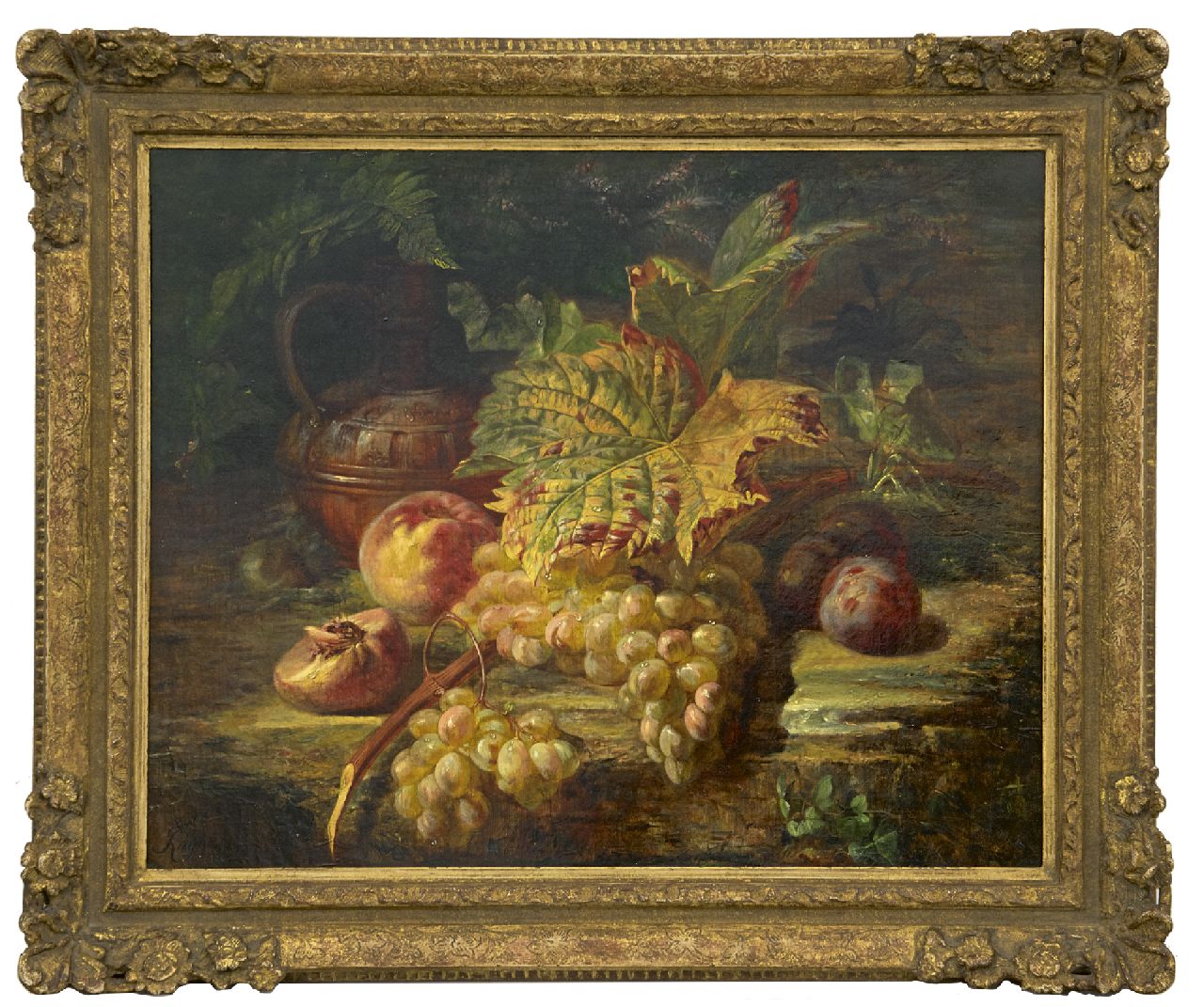 Huygens F.J.  | 'François' Joseph Huygens | Paintings offered for sale | A still life with grapes, oil on canvas 48.6 x 59.5 cm, signed l.l. and dated '60