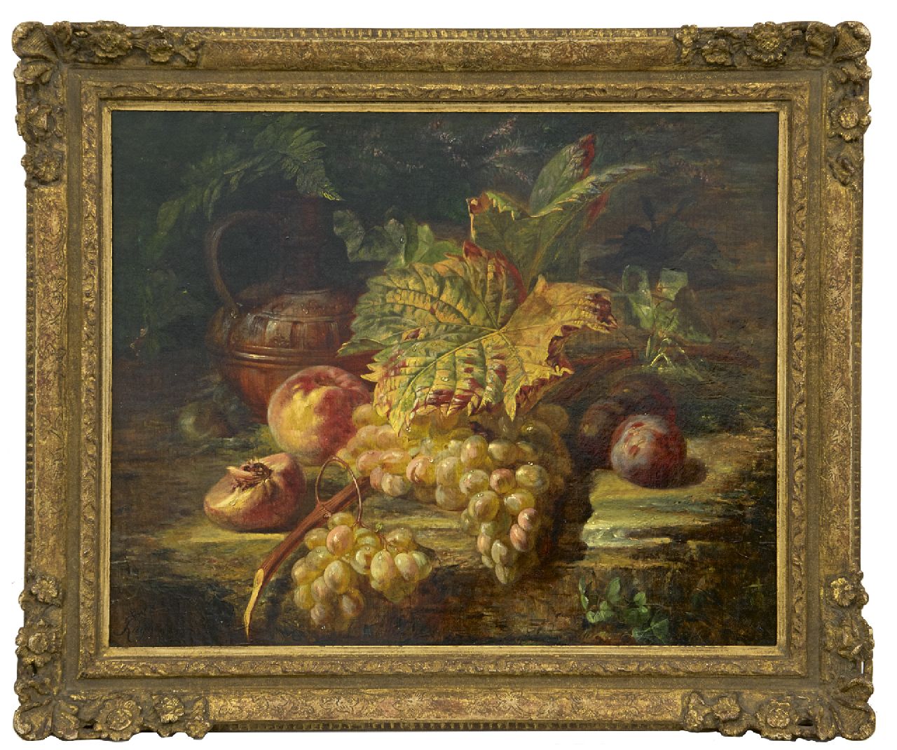 Huygens F.J.  | 'François' Joseph Huygens | Paintings offered for sale | A still life with grapes, oil on canvas 48.6 x 59.5 cm, signed l.l. and dated '60, without frame