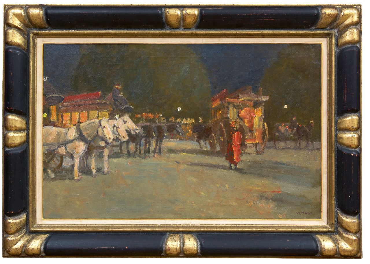 Maks C.J.  | Cornelis Johannes 'Kees' Maks | Paintings offered for sale | Omnibusses in Paris, oil on canvas 52.9 x 83.0 cm, signed l.r. and painted in 1910