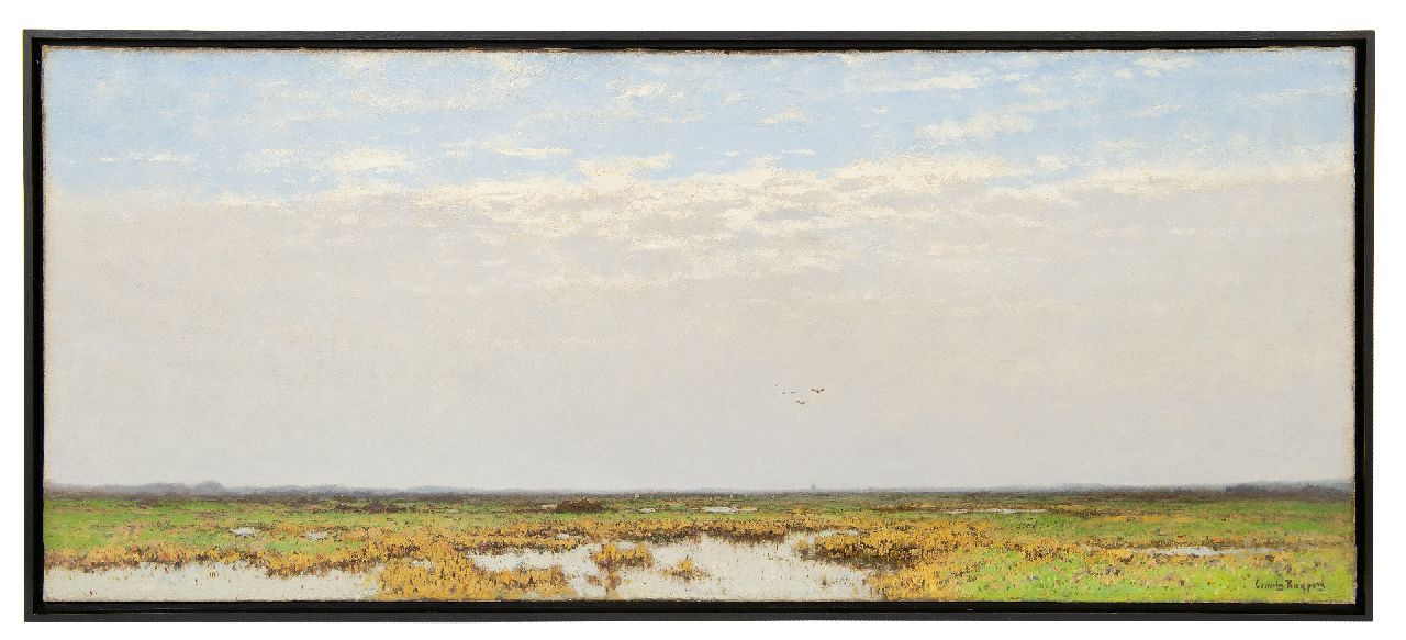 Kuijpers C.  | Cornelis Kuijpers | Paintings offered for sale | An extensive polder landscape, oil on canvas 56.3 x 132.3 cm, signed l.r.