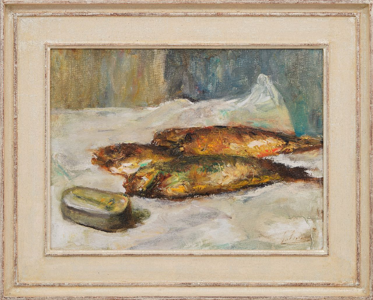 Surie J. | Jacoba 'Coba' Surie, Kipper, oil on canvas 30.3 x 40.3 cm, signed l.r. Surie J. | Jacoba 'Coba' Surie, Kipper, oil on canvas 30.3 x 40.3 cm, signed l.r.