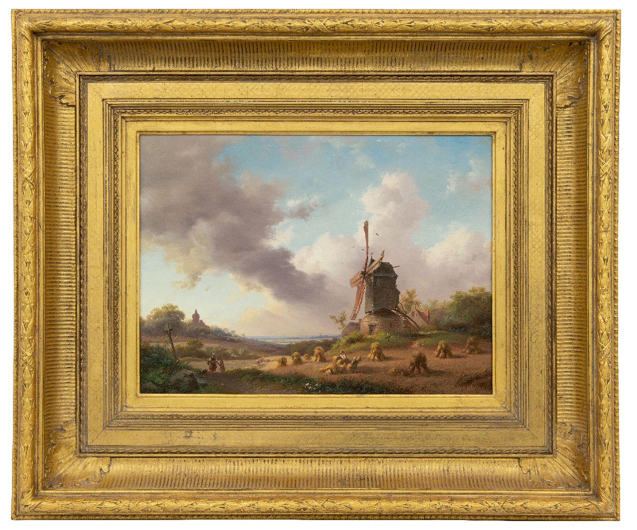 Kruseman F.M.  | Frederik Marinus Kruseman, Harvest month, August, oil on panel 28.5 x 38.5 cm, signed l.r. and dated 1850