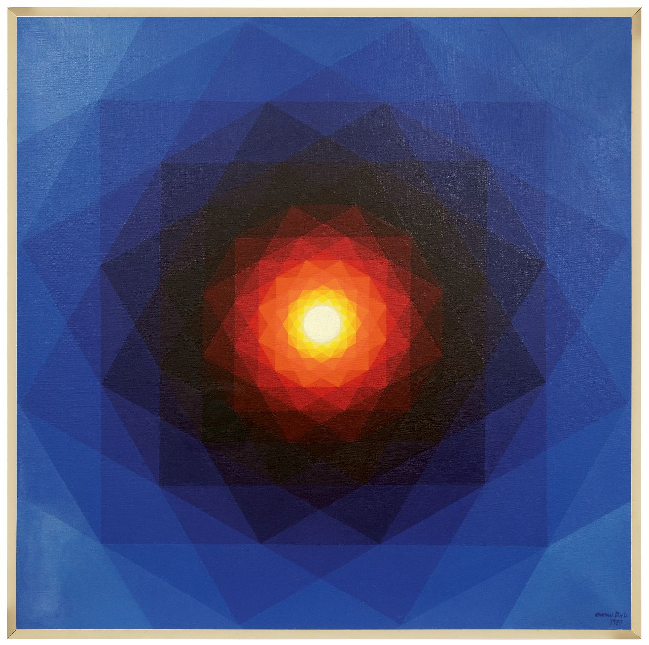 Docters van Leeuwen E.H.O.  | Eric Helge 'Onno' Docters van Leeuwen | Paintings offered for sale | Mandala 'Herfst', acrylic on canvas 100.0 x 100.0 cm, signed l.r. and dated 1983