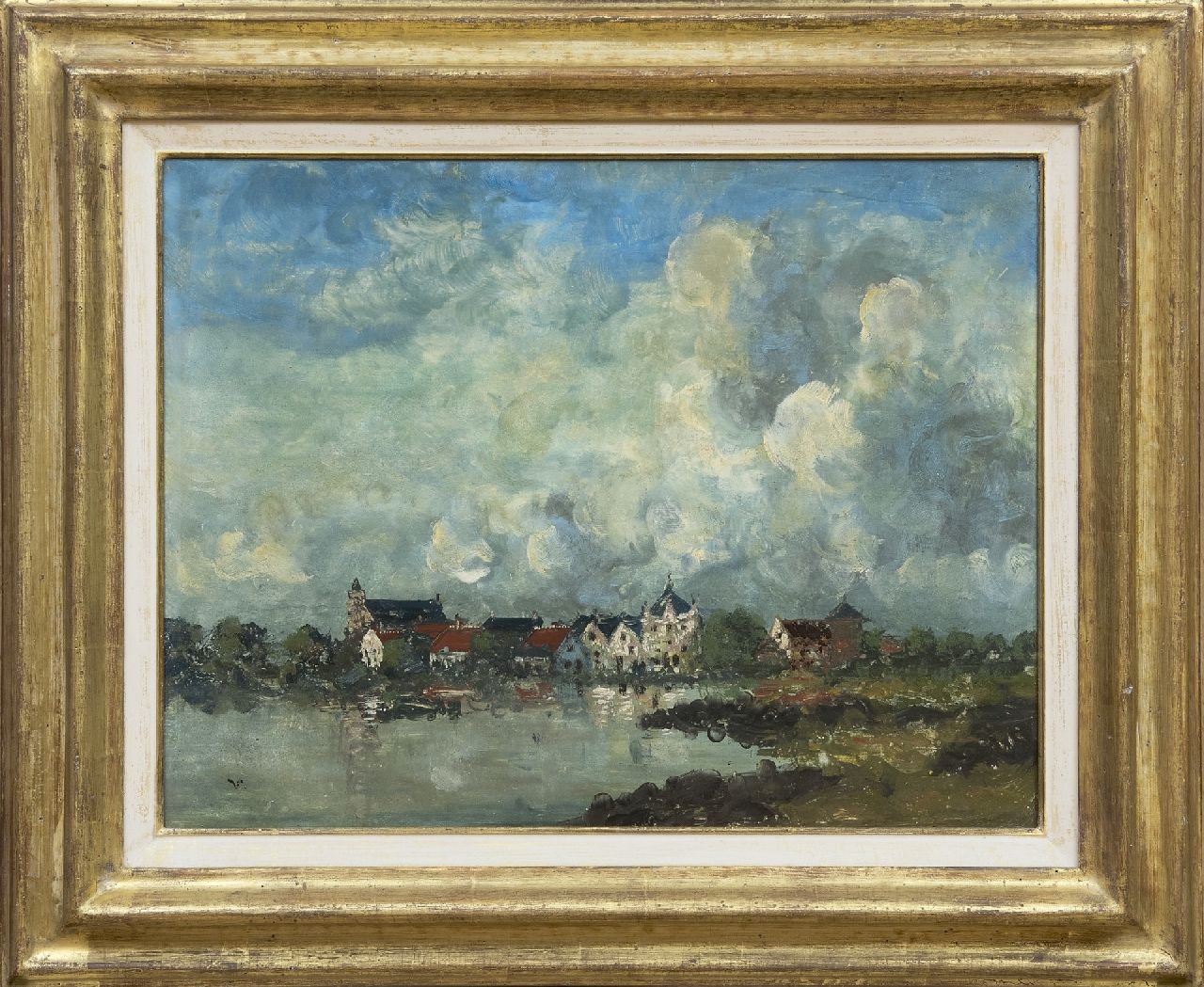 Voerman sr. J.  | Jan Voerman sr., A view of Hattem, oil on panel 30.5 x 39.7 cm