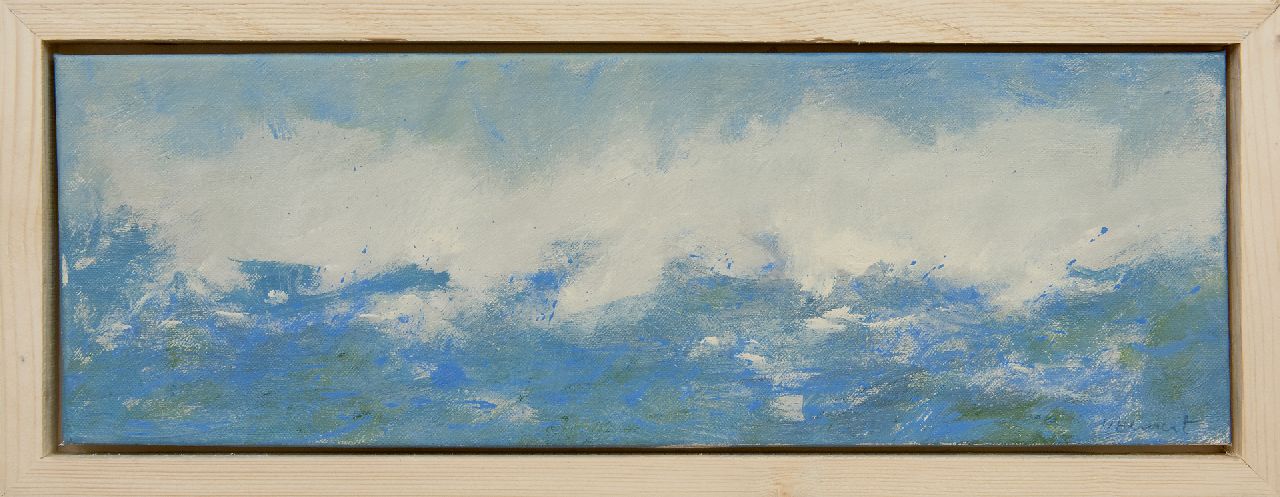 Hemert E. van | Evert van Hemert, Seascape, acrylic on canvas 20.0 x 60.0 cm, signed l.r.