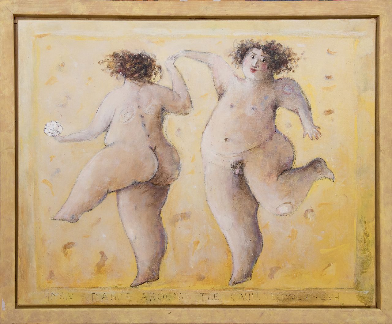 Hemert E. van | Evert van Hemert, Dance around the cauliflower, acrylic on canvas 80.0 x 100.8 cm, signed l.r. with initials and dated MMXIV