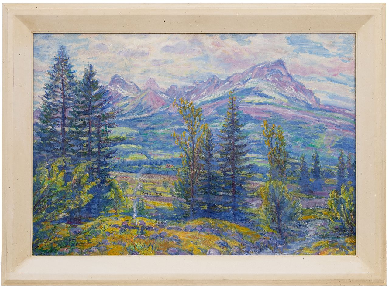 Dijkstra J.  | Johannes 'Johan' Dijkstra | Paintings offered for sale | Swiss landscape, oil on canvas 70.0 x 100.0 cm, signed l.l.