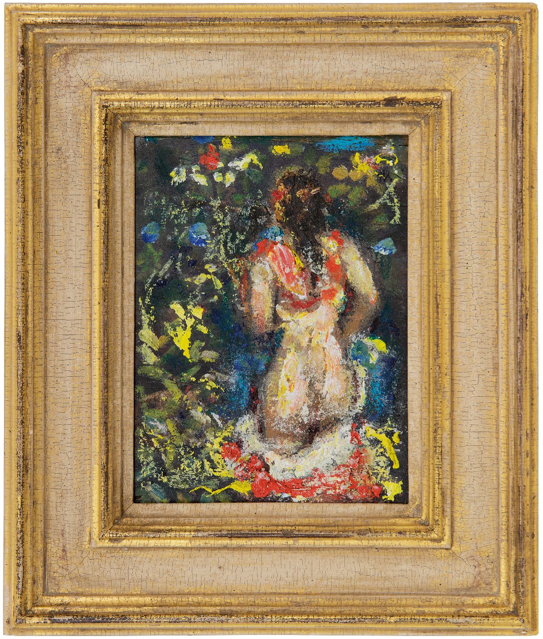 Westermann G.B.J.  | Gerhardus Bernardus Josephus 'Gerard' Westermann | Paintings offered for sale | Ingrid, oil on panel 16.8 x 12.5 cm, signed u.r. with initials and dated on the reverse 31 juli '68