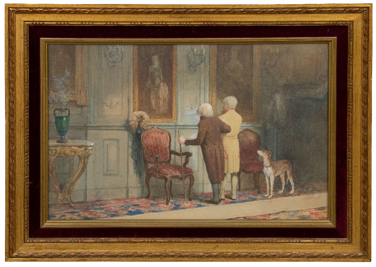 Hoevenaar J.  | Jozef Hoevenaar | Watercolours and drawings offered for sale | Tour of the family, watercolour on paper 31.0 x 47.5 cm, signed l.r. and dated 1898