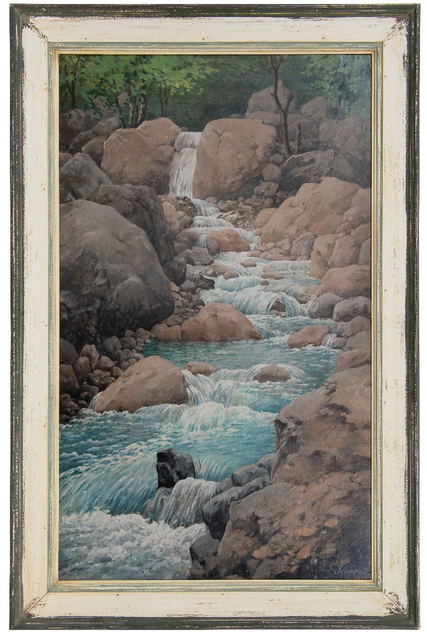 Voerman jr. J.  | Jan Voerman jr. | Paintings offered for sale | Mountain stream in the Melchtal, Switzerland, oil on canvas 100.4 x 60.5 cm, signed l.r. and to be dated 1921