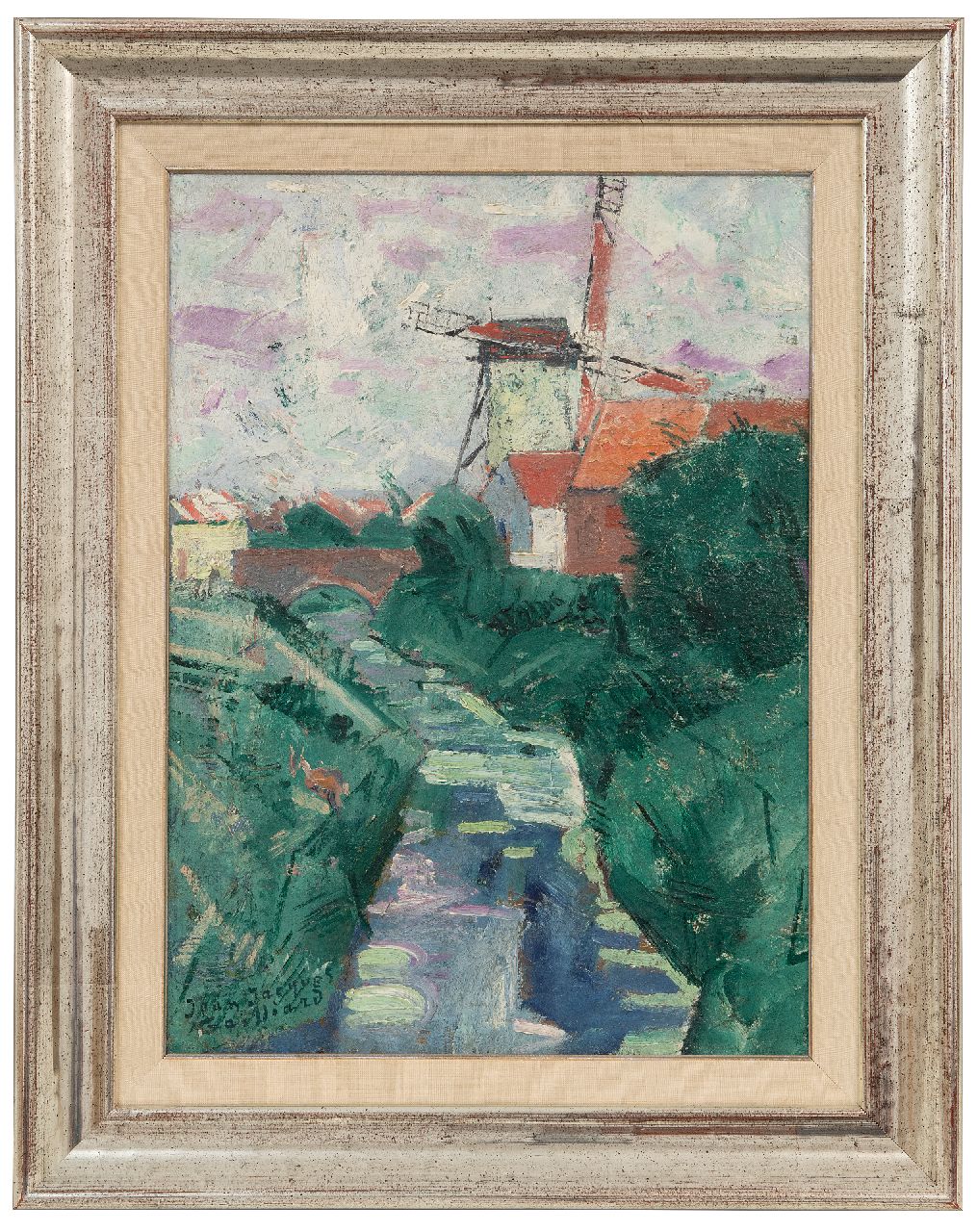 Gailliard J.J.  | Jean-Jacques Gailliard | Paintings offered for sale | Mill in Flanders, oil on canvas laid down on panel 43.5 x 32.1 cm, signed l.l.