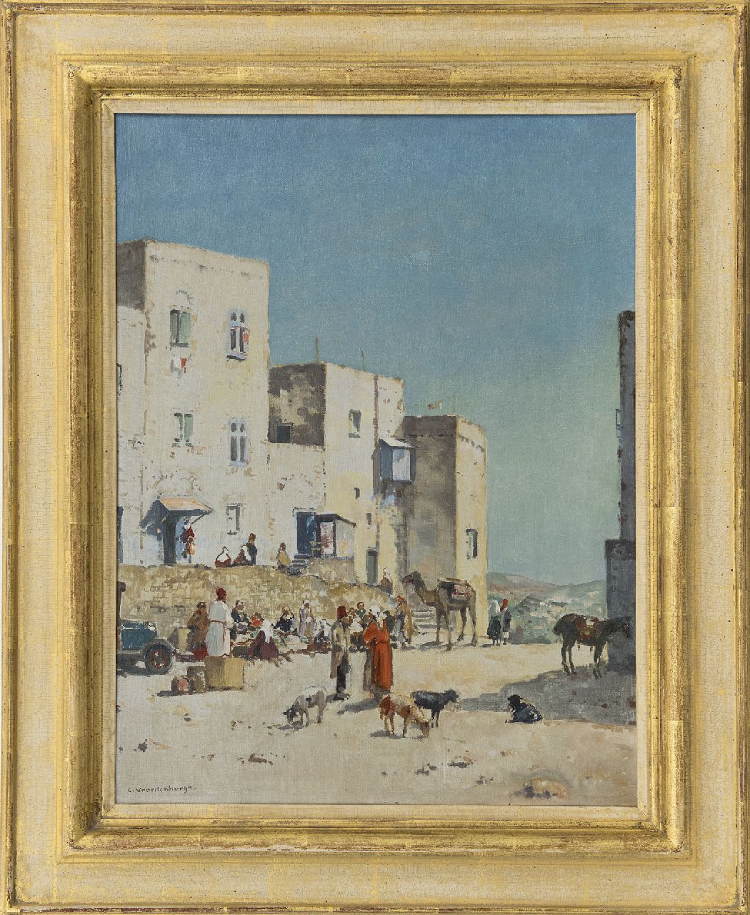 Vreedenburgh C.  | Cornelis Vreedenburgh | Paintings offered for sale | A village in Bethlehem, Palestine, oil on canvas 50.9 x 38.2 cm, signed l.l. and painted ca. 1936