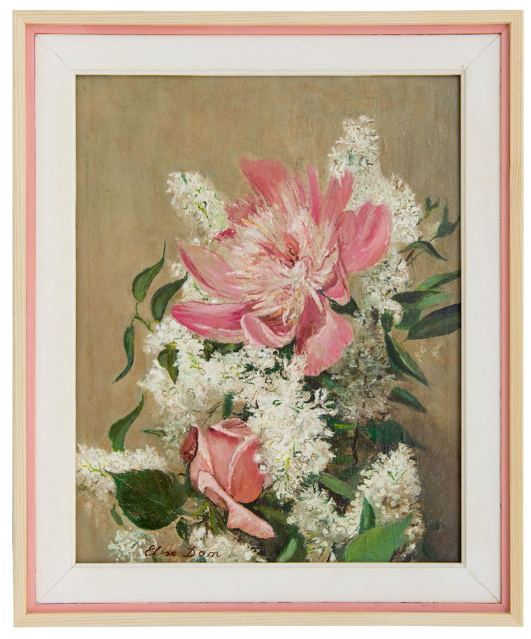 Dom E.L.  | 'Elise' Louise Dom | Paintings offered for sale | Flower still life, oil on panel 21.0 x 28.0 cm