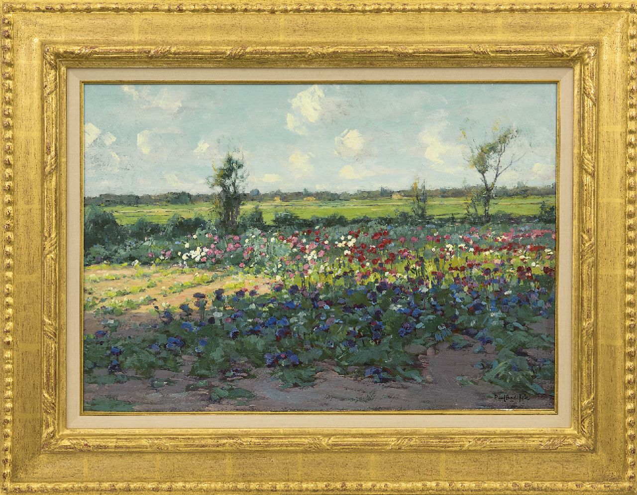 Bodifée J.P.P.  | Johannes Petrus Paulus 'Paul' Bodifée | Paintings offered for sale | Field of flowers, oil on paper laid down on board 35.3 x 50.4 cm, signed l.r.