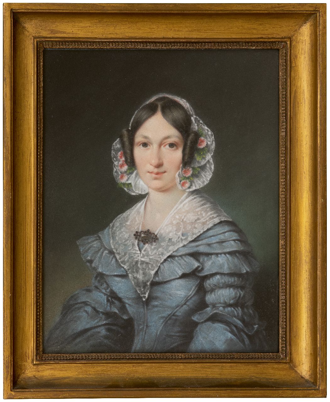 Daiwaille J.A.  | Jean Augustin Daiwaille | Watercolours and drawings offered for sale | Portrait of a woman, presumably Maria Louisa Engelman-Hakbijl (1 from 4 portraits), pastel on paper 30.5