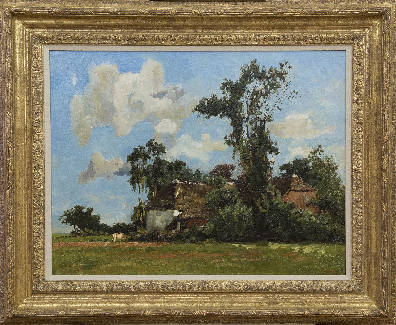Zwart W.H.P.J. de | Wilhelmus Hendrikus Petrus Johannes 'Willem' de Zwart | Paintings offered for sale | A farmstead in summer, oil on canvas 50.5 x 65.4 cm, signed l.r.