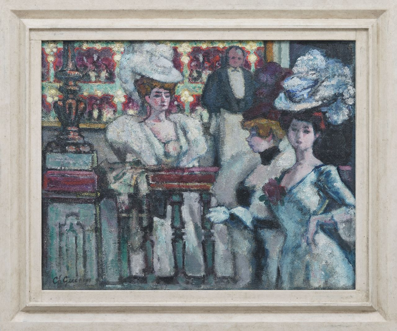 Guérin Ch.F.P.  | Charles François Prosper Guérin | Paintings offered for sale | Cocottes, oil on canvas 64.9 x 81.0 cm, signed l.l.