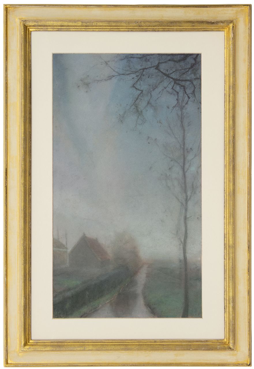 Nanninga D.B.  | Dirk Berend Nanninga | Watercolours and drawings offered for sale | Autumn morning, pastel on cardboard 76.5 x 45.0 cm, signed l.r.