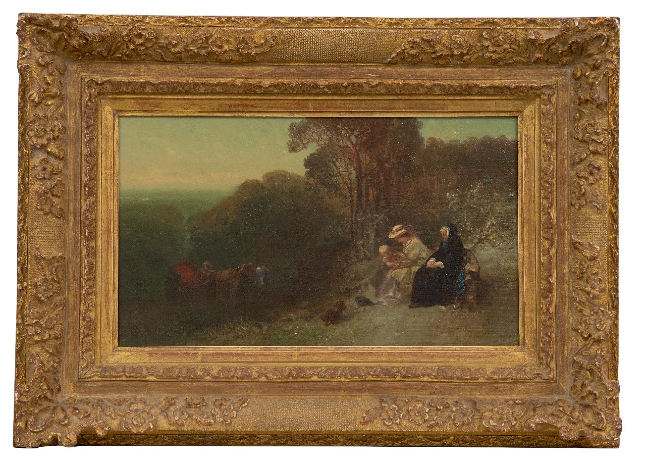 Rochussen Ch.  | Charles Rochussen | Paintings offered for sale | A panoramic view, oil on canvas 19.7 x 33.6 cm, signed l.r. with monogram and dated '81