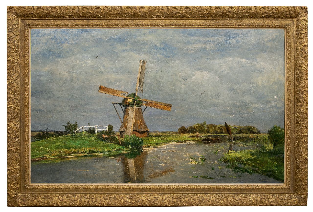 Gabriel P.J.C.  | Paul Joseph Constantin 'Constan(t)' Gabriel | Paintings offered for sale | Summer (polder near Giethoorn), oil on canvas 90.8 x 151.0 cm, signed l.r. and painted ca. 1875