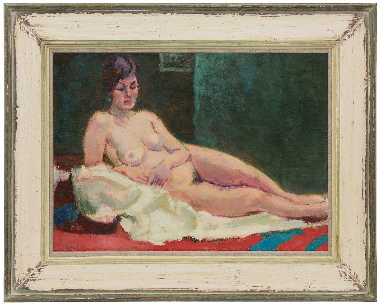Altink J.  | Jan Altink | Paintings offered for sale | Lying nude, oil on canvas 49.9 x 70.4 cm