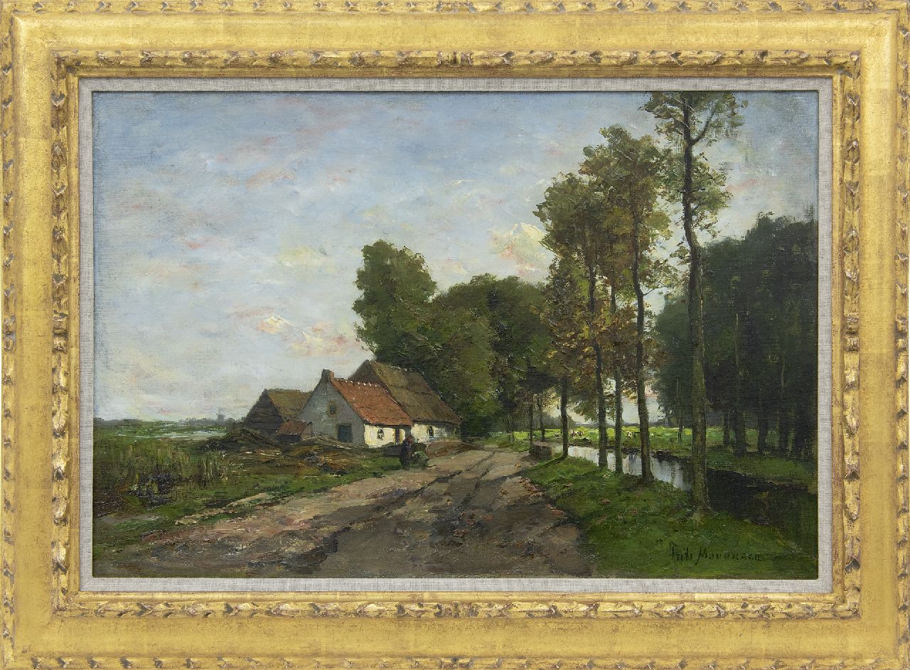 Mondriaan F.H.  | Frédéric Hendrik 'Frits' Mondriaan, Landscape with a farmhouse along a canal, oil on canvas 43.0 x 63.5 cm, signed l.r.