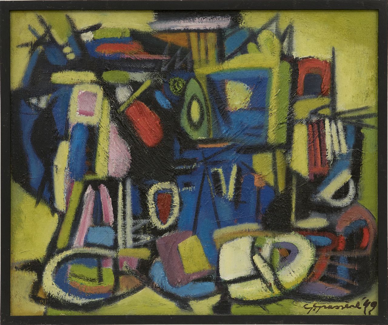 Grassère G.  | Gérard Grassère, Mechanical composition, oil on canvas 50.2 x 60.3 cm, signed l.r. and dated '49