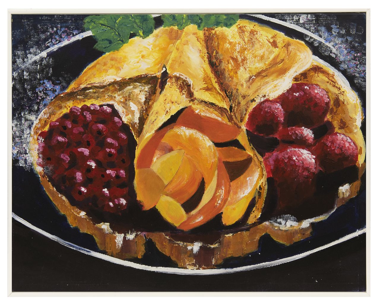 Onbekend, 20e eeuw   | Onbekend, 20e eeuw | Watercolours and drawings offered for sale | Crêpes with fruit, gouache on paper 54.8 x 71.0 cm