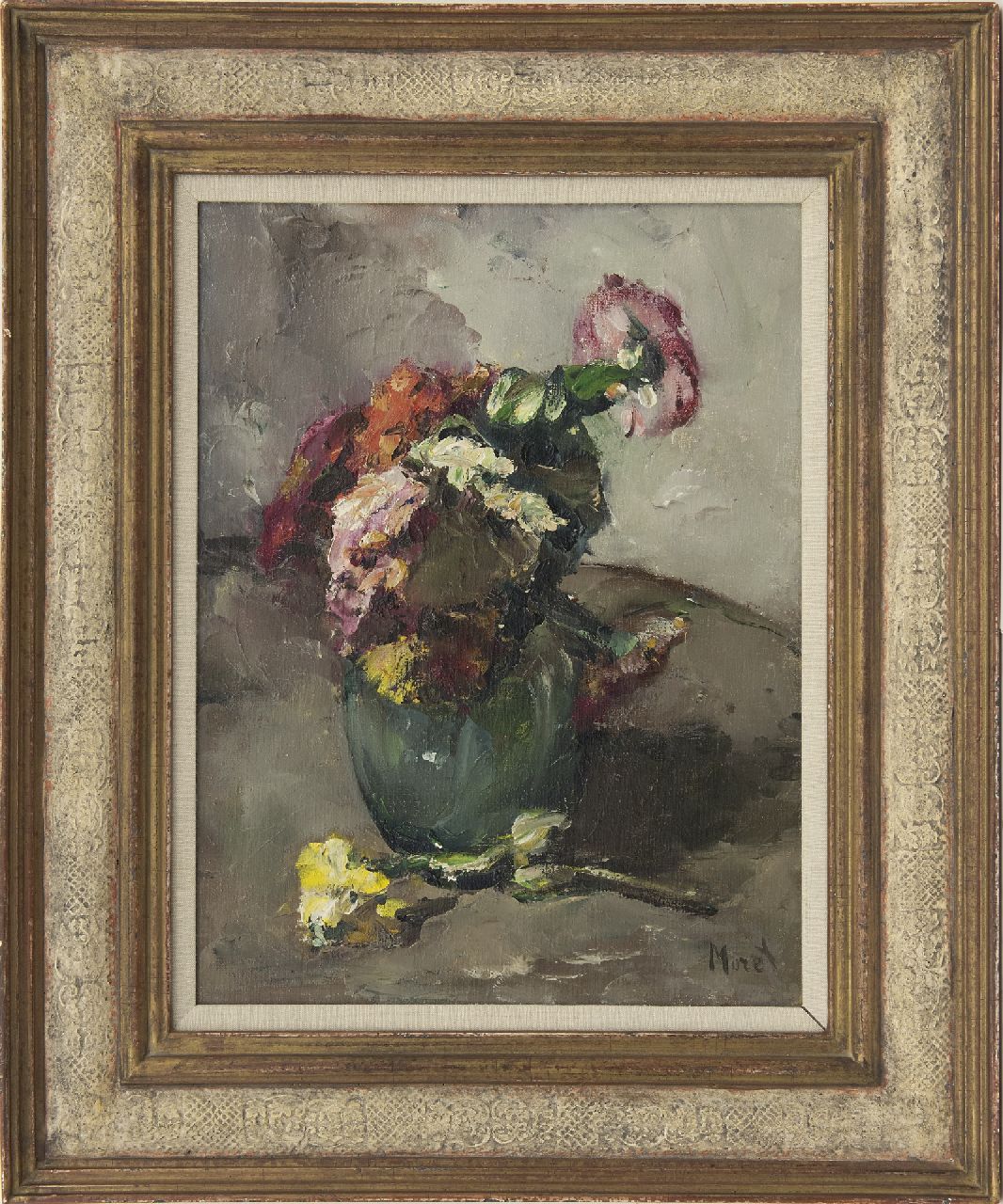 Moret C.S.A.  | Christina Sophia Antonia 'Christine' Moret | Paintings offered for sale | A flower still life, oil on canvas 40.0 x 30.4 cm, signed l.r.