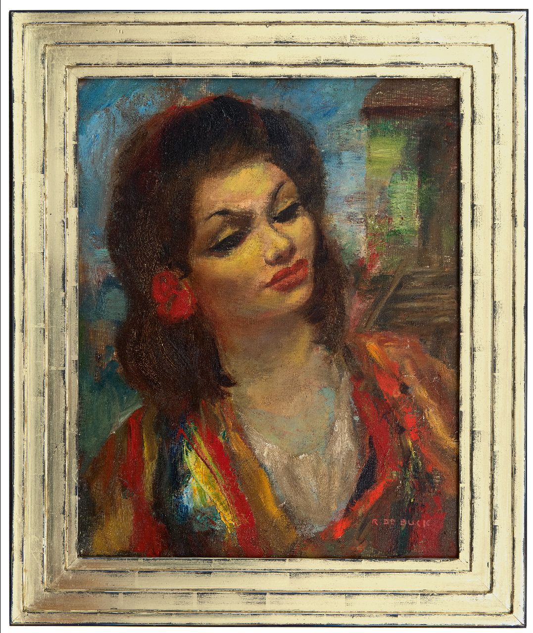 Buck R. de | Raphaël de Buck | Paintings offered for sale | Gipsy dancer, oil on canvas 50.4 x 40.5 cm, signed l.r.