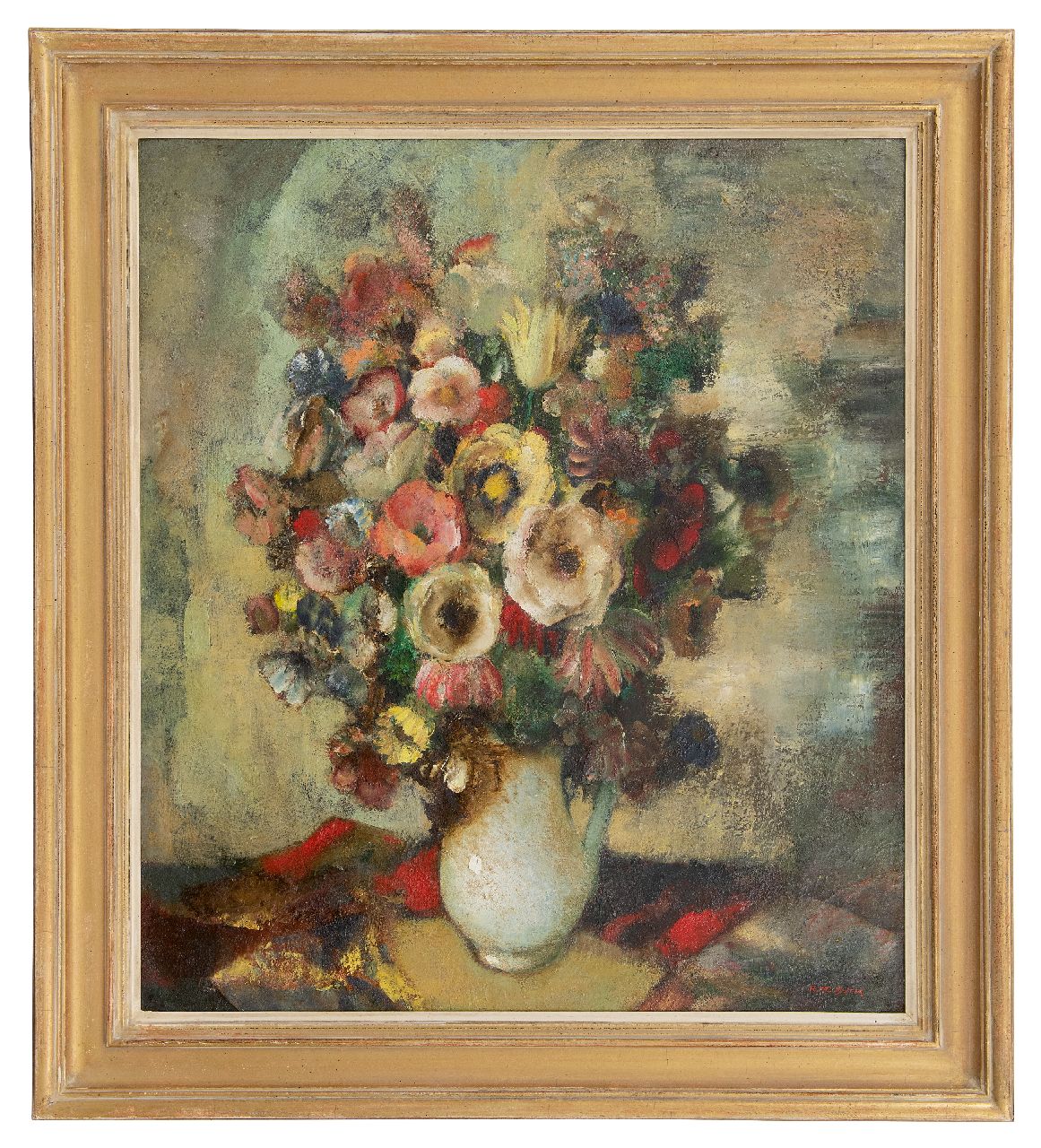 Buck R. de | Raphaël de Buck | Paintings offered for sale | Flower still life, oil on canvas 79.8 x 70.5 cm, signed l.r.
