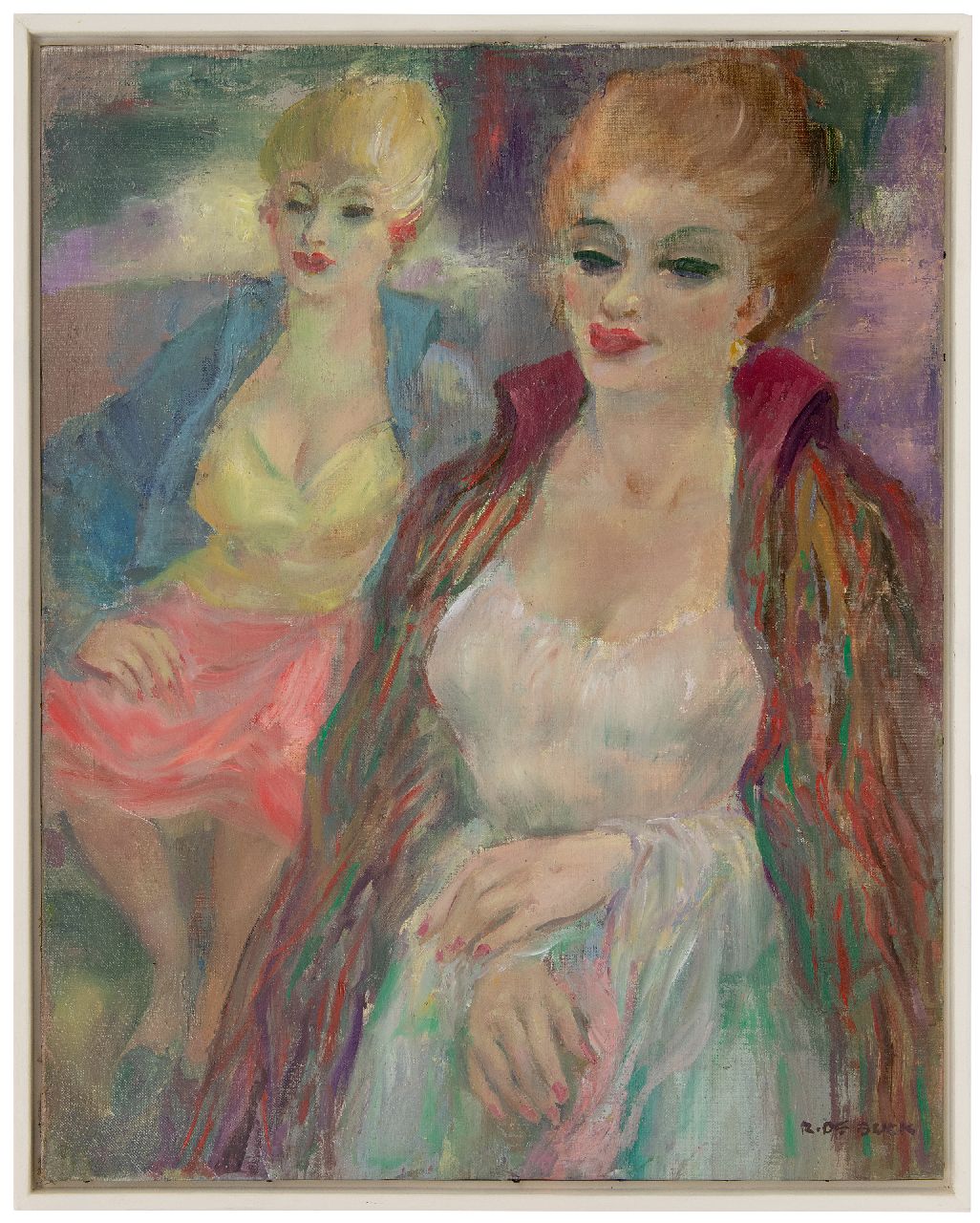 Buck R. de | Raphaël de Buck | Paintings offered for sale | Two women, oil on canvas 64.1 x 51.2 cm, signed l.r.
