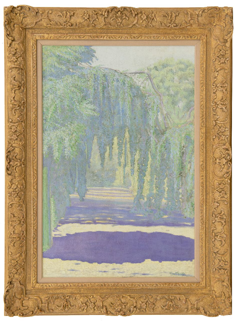 Mook H. van | Henri 'Harry' van Mook | Paintings offered for sale | Sunny lane with weeping willows, oil on canvas 73.0 x 48.5 cm, signed l.r.