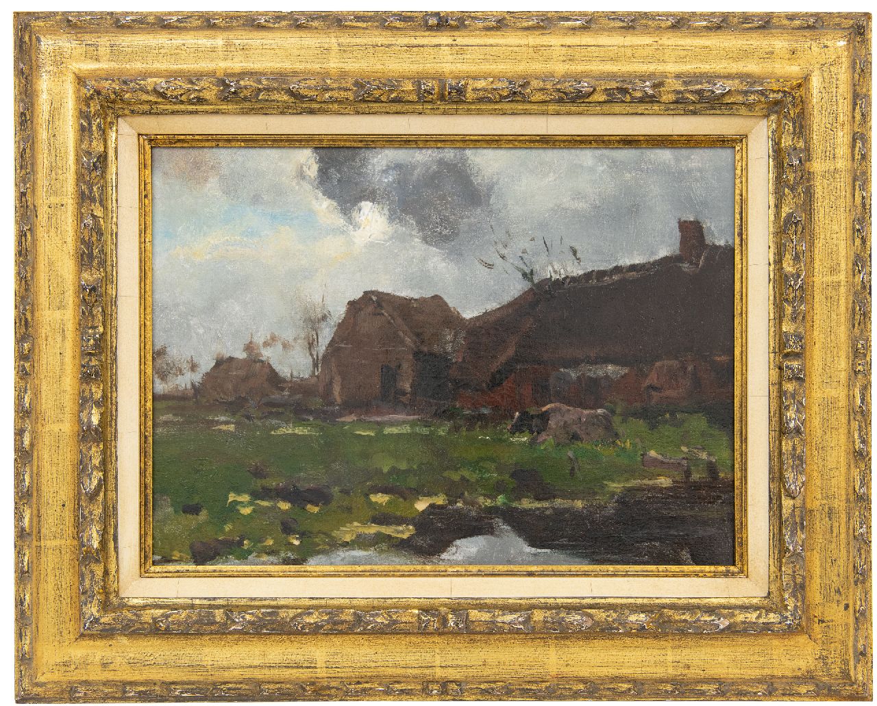 Verster van Wulverhorst (Floris Verster) F.H.  | Floris Hendrik Verster van Wulverhorst (Floris Verster), Farmhouse, oil on canvas 30.4 x 41.3 cm, painted ca. 1882