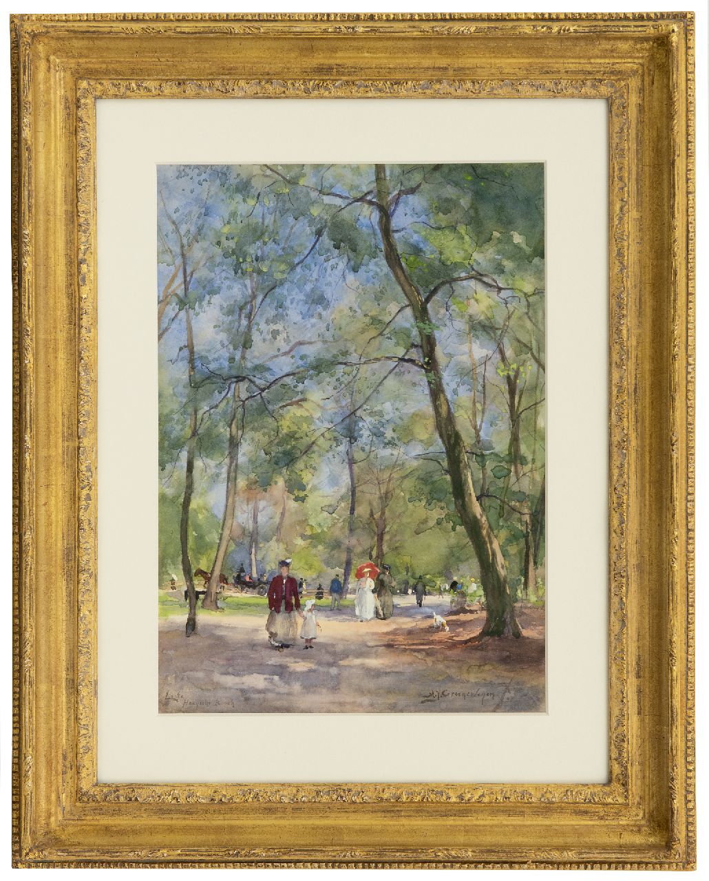 Groenewegen A.J.  | Adrianus Johannes Groenewegen, Spring in The Hague Forest, watercolour on paper 35.2 x 25.0 cm, signed l.r.