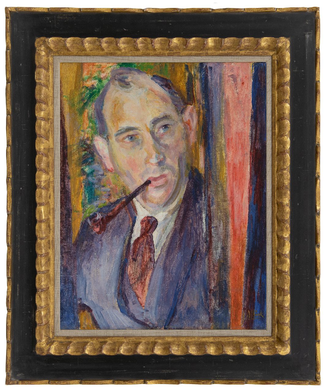 Altink J.  | Jan Altink, Self portrait, oil on canvas 54.4 x 42.1 cm, signed l.r. and painted circa 1925