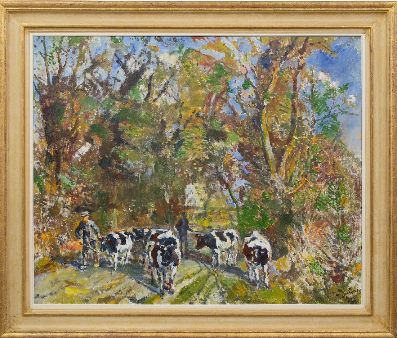 Dülmen Krumpelmann E.B. von | Erasmus Bernhard von Dülmen Krumpelmann, Landscape with cows in Drenthe, oil on canvas 100.2 x 120.1 cm, signed l.r. and dated Nov. '80