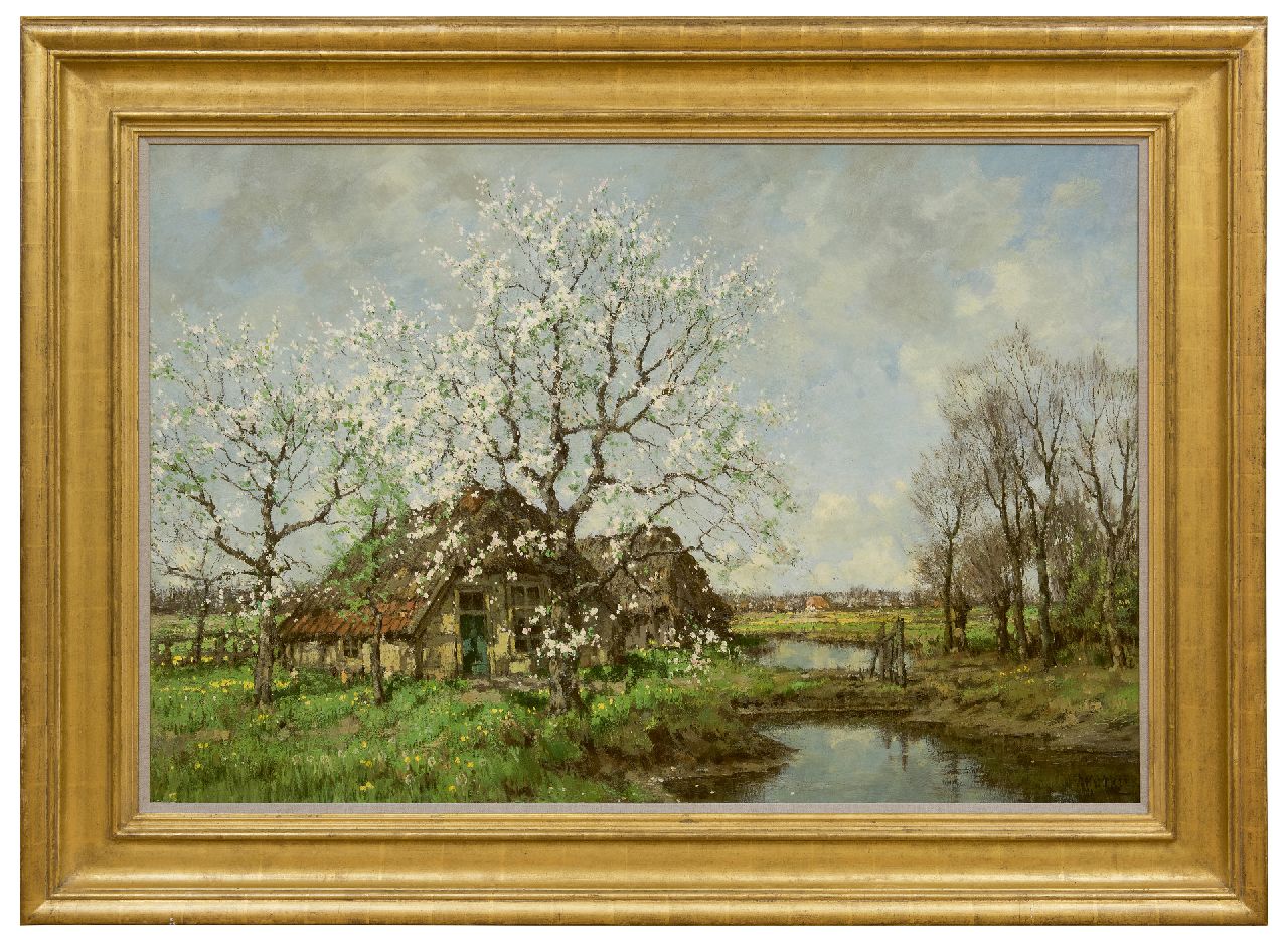 Gorter A.M.  | 'Arnold' Marc Gorter | Paintings offered for sale | Pear blossom at the Vordense Beek, oil on canvas 85.3 x 125.4 cm, signed l.r.