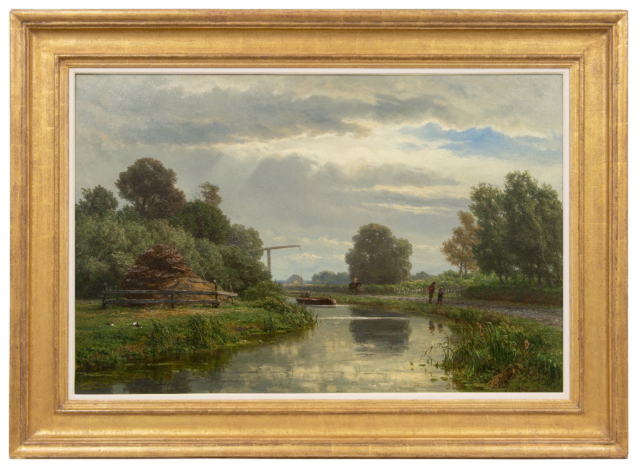 Borselen J.W. van | Jan Willem van Borselen | Paintings offered for sale | Towers in a Dutch polder landscape, oil on canvas 65.3 x 100.2 cm, signed l.r. and dated 1872