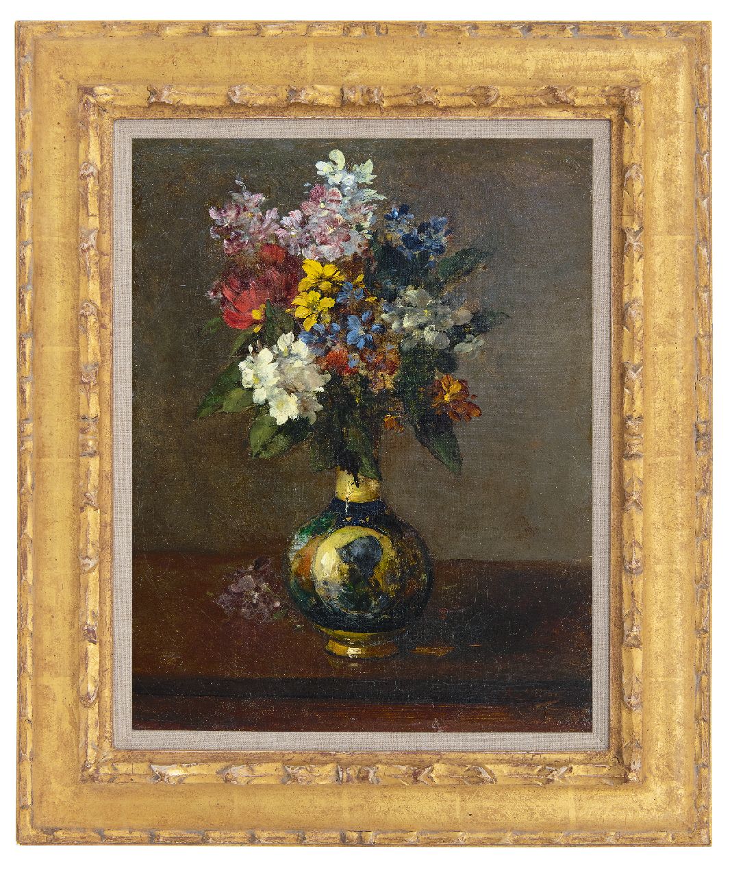 Vollon A.  | Antoine Vollon | Paintings offered for sale | Flowers in a vase, oil on canvas 41.4 x 32.0 cm, signed l.r.