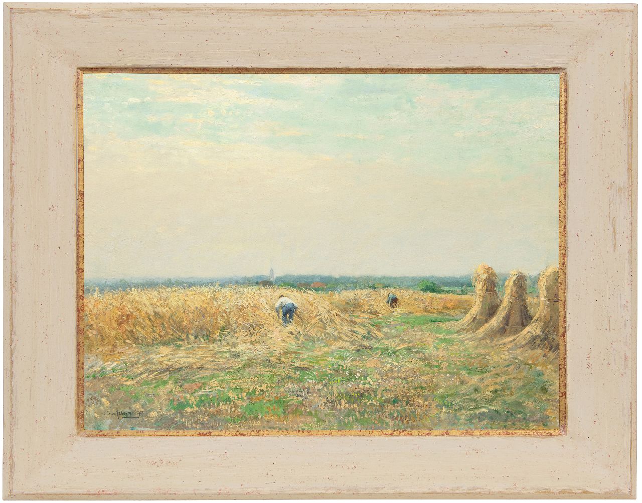 Schagen G.F. van | Gerbrand Frederik van Schagen, Harvest time, oil on canvas 60.5 x 80.7 cm, signed l.l. and dated 1927